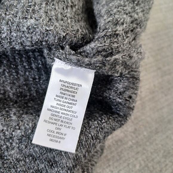 A.N.A. A New Approach Sweater Women XXL Gray Rhinestone Ribbed Knit Casual - Picture 7 of 9